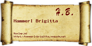 Hammerl Brigitta névjegykártya